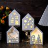 Multi Purpose House Ornament Mold Creative Hollow House Silicone Mold for DIY Storage Box and Ambient Light Homes Decors