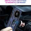 Etui dla Huawei Mate 40 Pro Plus Luksusowy Pancerz Magnetyczny Uchwyt Pierścień Etui na Telefon Dla Mate 40 Lite 40 Pro 40 Wstrząsoodporna Tylna Pokrywa