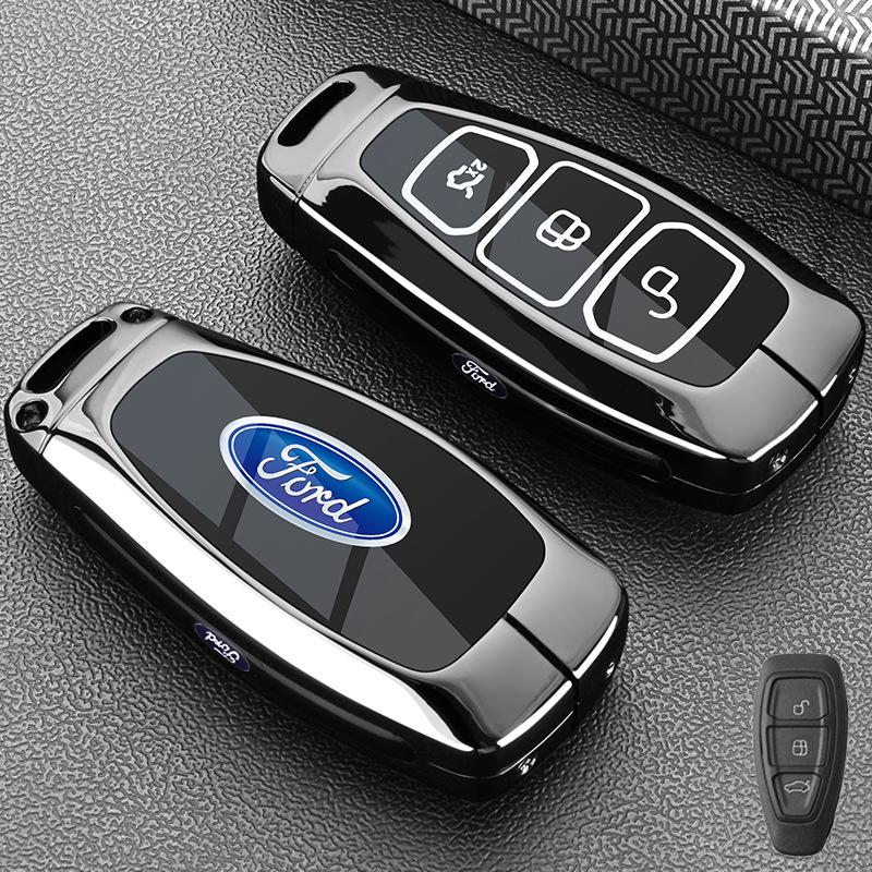 Ford 13-19 Ecosport & 15-18 Focus Folding 3-Button Key Case Metal Shell