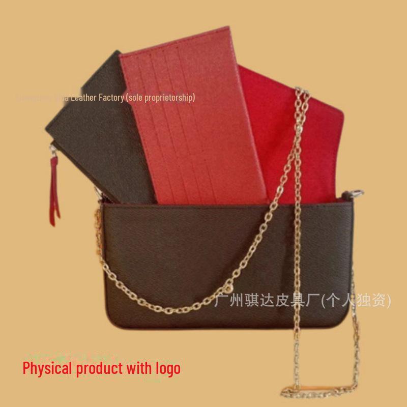 

Классическая цветочная сумка-мешок «Три в одном» с цепочкой для маджонга и логотипом 21x12x3 cm