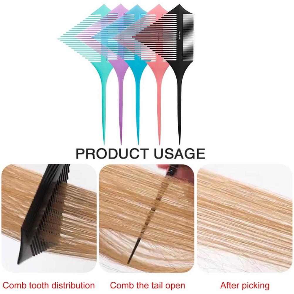 Hairdressing Tips Comb Professional Anti Static Hair Comb Split Teeth Design Hair Comb for Combing and Dyeing Hair