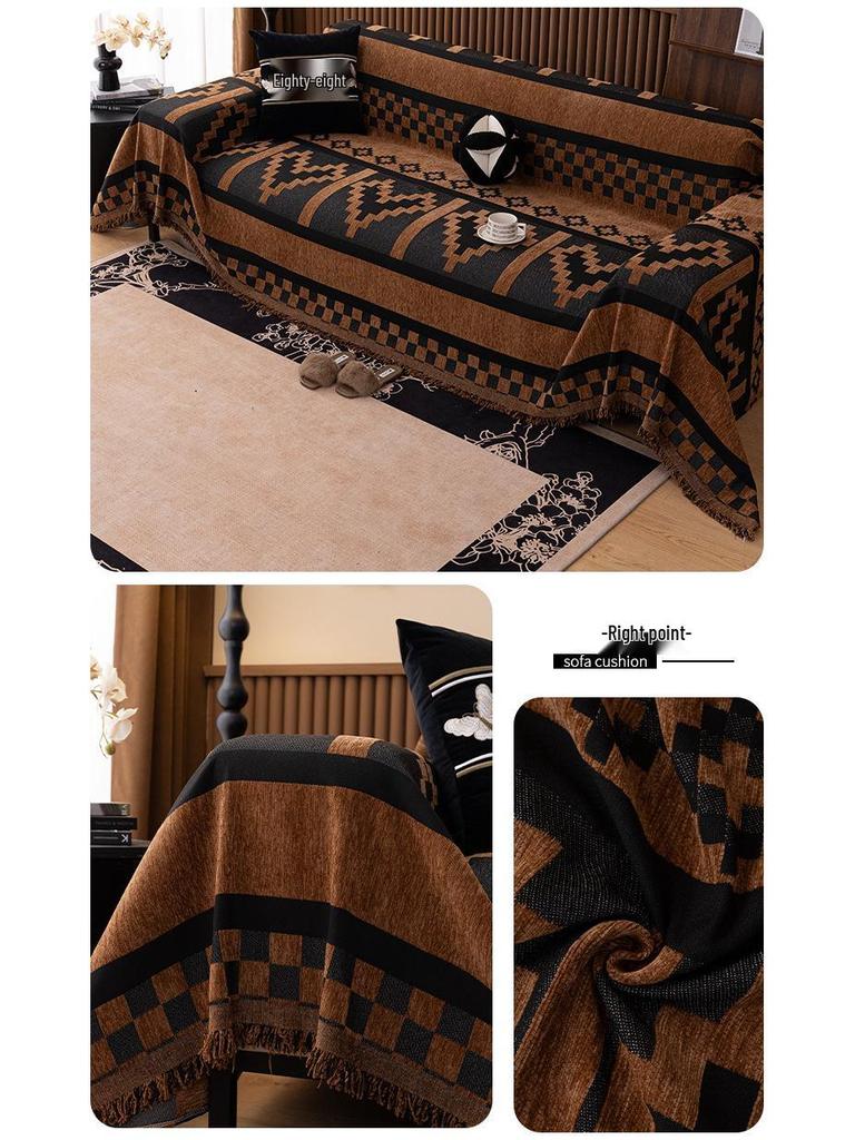 Bohemian Chenille Sofa Cover Fabric - Universal, All-Season 2026 Design