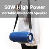 50W High Power Bluetooth Speaker Waterproof Portable Column For PC Computer Speakers Subwoofer Boom Box Music Center FM TF