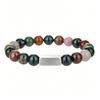 Natural Stone Beaded Bracelet Combination Versatile Stainless Steel Electroplated Square Accessories Simple Bracelet