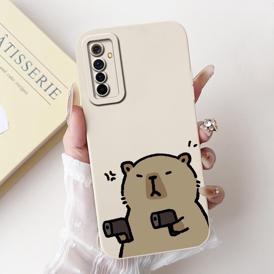 Coole Zachte Siliconen Hoesje Voor Realme 6 Pro / Realme6 Telefoonhoesje Vloeibare Siliconen Cover Voor RMX2001 RMX2061 RMX2063 Konijn Panda