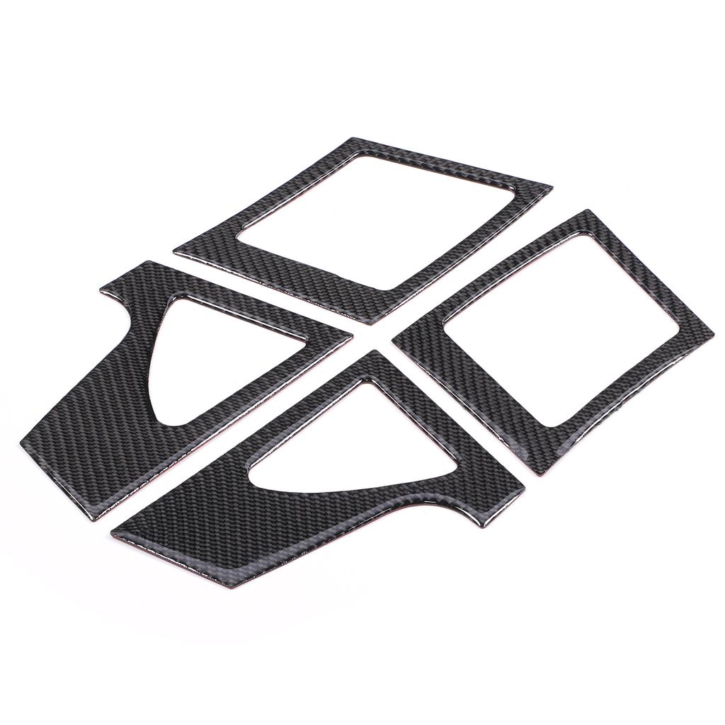 4 Stück Armaturenbrett Luftausströmer Abdeckung Auslass Kohlefaser Zierleiste Links Rechts Passend für Mitsubishi Lancer 2008-2016