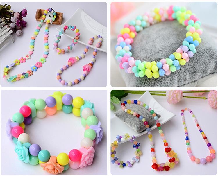 Acrylic Educational DIY Bracelet & Necklace Beading Kit for Girls