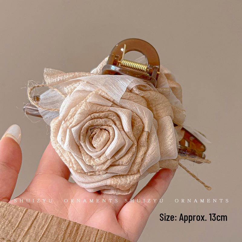 Elegant Large Hair Claw Clip for Thick Hair - High-End Korean Updo Shark Clip