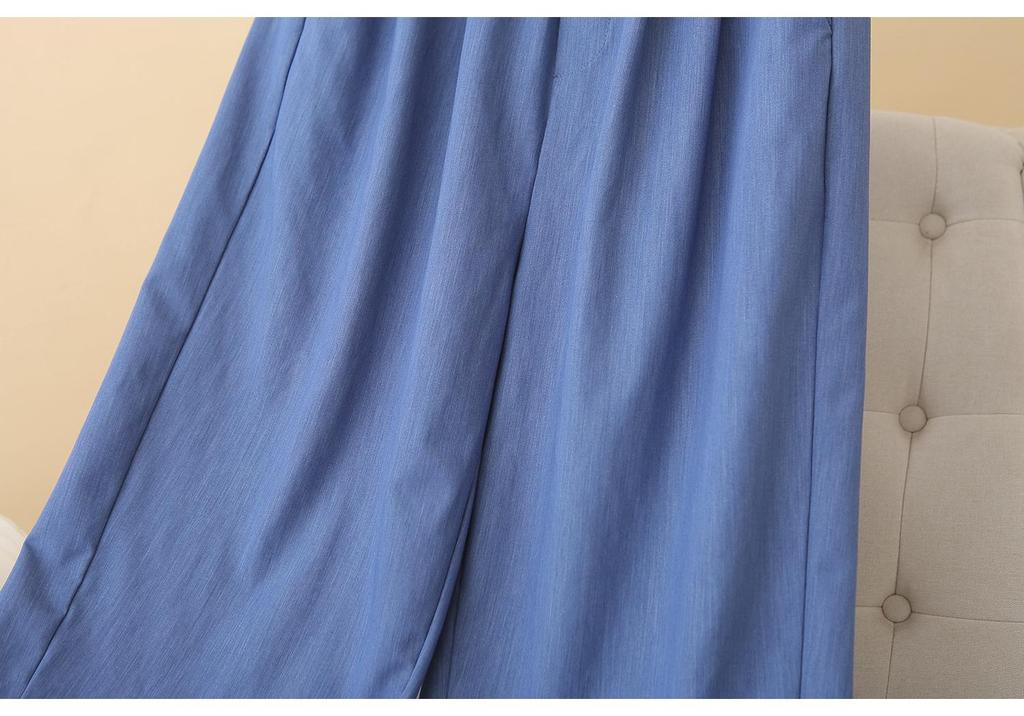 High-Waist Plus Size Tencel Cropped Jeans for Women - Elastic Waist, Straight Leg, Casual Summer Pants for Curvy Figures