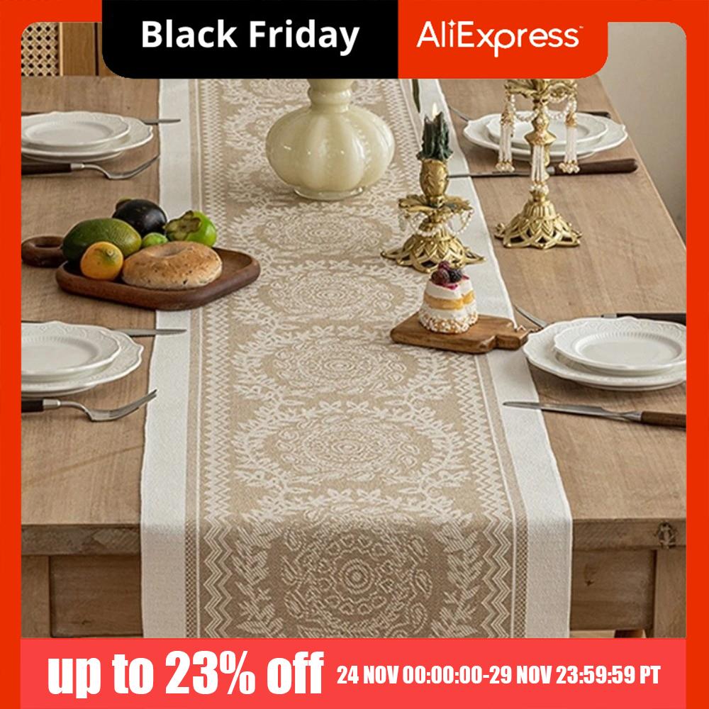 Home Decor Nordic Style Table Runner Waterproof with Tassel Table Cover Polyester Washable Table Cloth Dining Table
