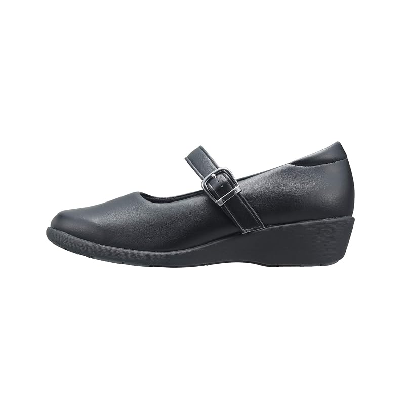 [Pansy] 4073 Office Pumps Shoes, 3E Width, Women's, Made in Japan, Strap, 24.5cm, Black