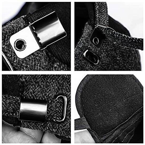 Moonlove Mens Cap Ear Flaps Baseball Hat Winter Thick Warm Windproof Cold-Resistant Plain Gentlemens Adjustable Size Autumn Cold Protection Goods Male