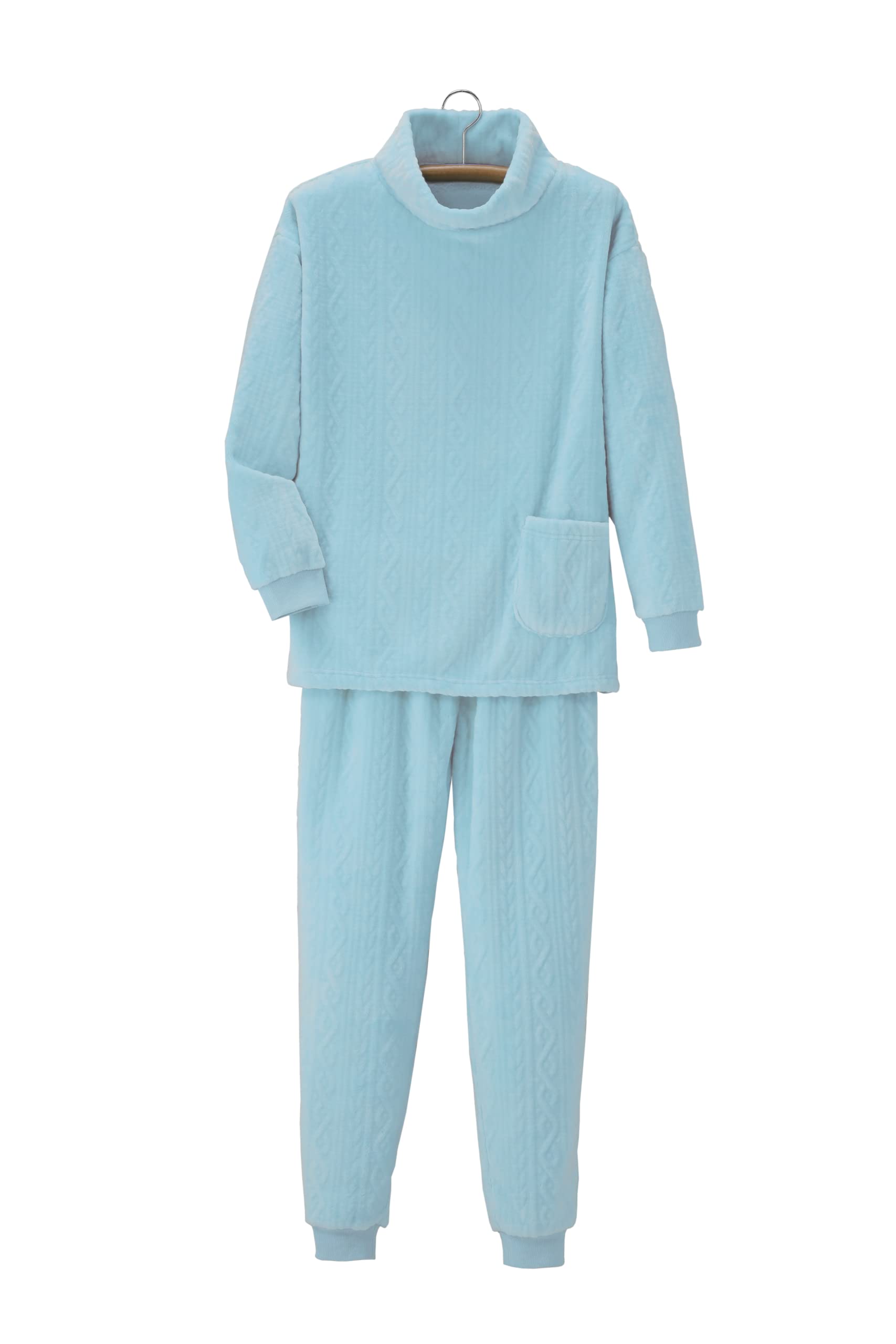 

Little Island Size Cable Loose Long Pajamas Women s Loungewear, Blue, M, Sweatshirt, Fleece, Fit, Fluffy, Sleeve, синій