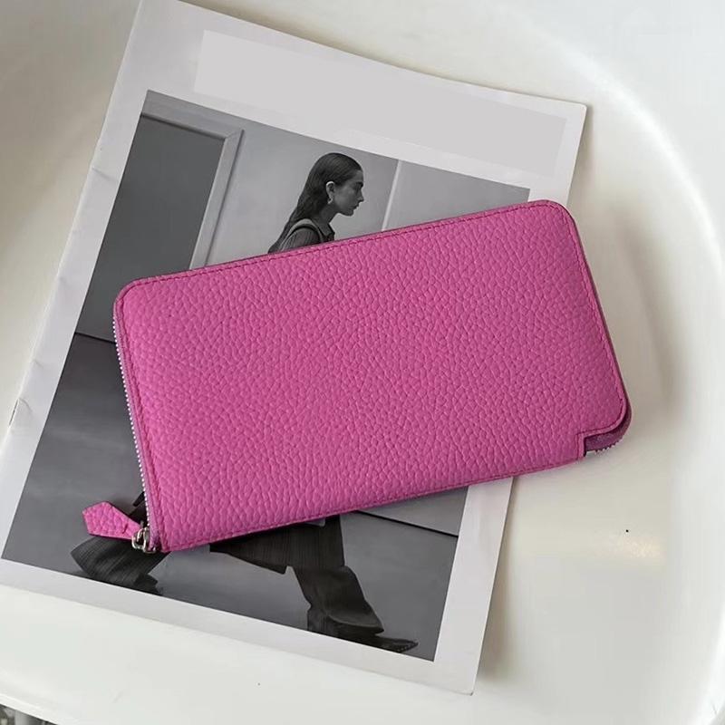 

Простые женские кошельки из натуральной кожи, кошелек из первого слоя коровьей кожи, длинный кошелек, высокая вместимость, на молнии, кошелек для телефона, клатч long