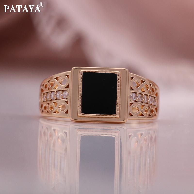 PATAYA 585 Roségoldfarbenes Unisex-Ring mit durchbrochenem Muster