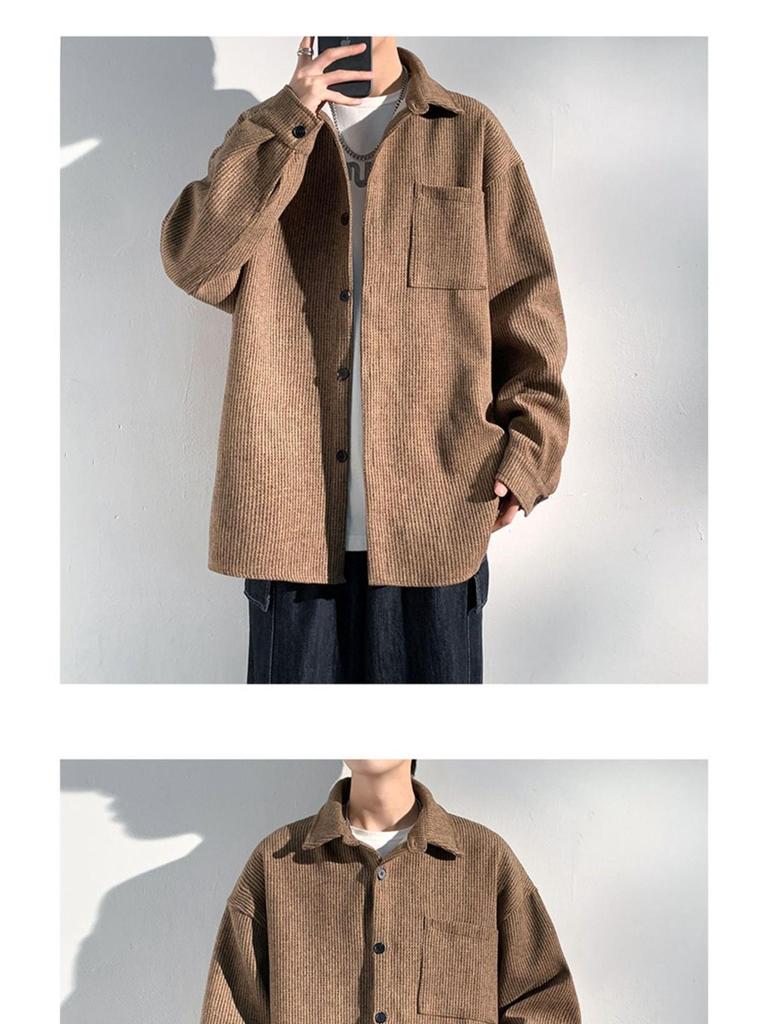 Men's Wool Coats - New Spring/Autumn Styles, Loose Fit, Retro, High-End Trendy Casual Lapel Jackets