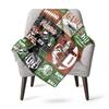 Rugby Game Customize Your Name Blanket Used For Chair Office Sofa Bed Camping Soft And Warm Giving Friends And Relatives Birthday Graduation Gift