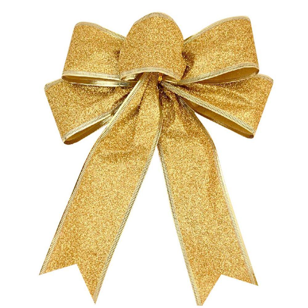 Pendant Bowknot Christmas Bows Christmas Tree Ornaments Ribbon Bows Home Decor Xmas Party Supplies