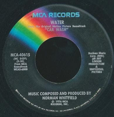 7inch Record UNKNOWN ARTIST - Car Wash (From The Original Motion  MCA40615 MCA Records 1976 US Soul/Funk Used
