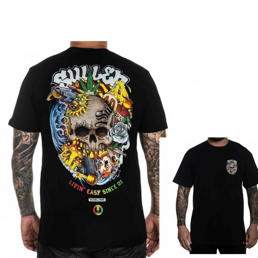 Sullen Art Tattoo Art Trendy Clothing Casual TShirt Mens and Womens Luxury Brand Top