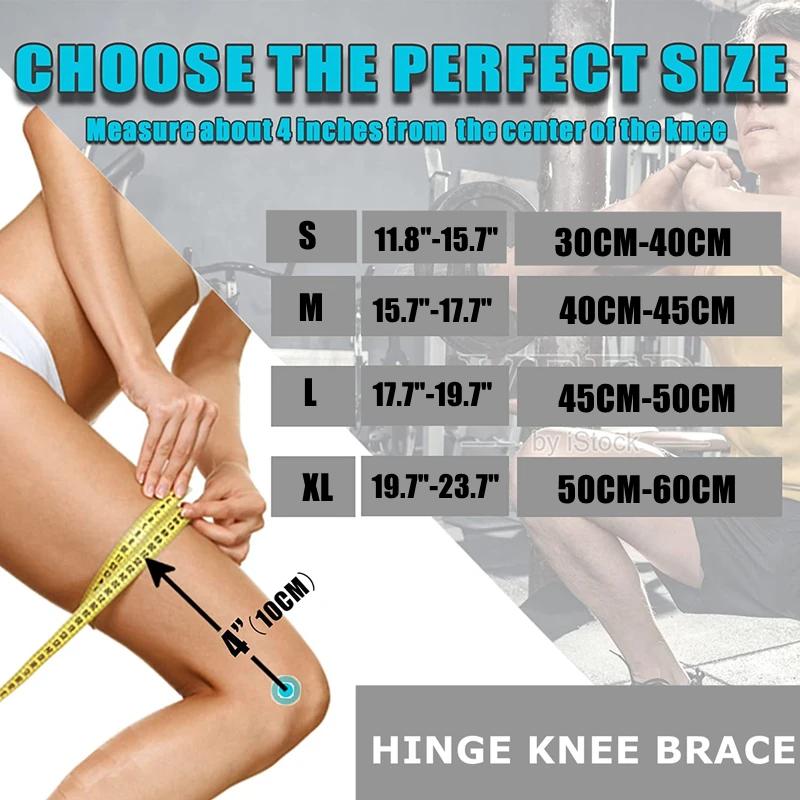1pc Adjustable Hinged Knee Brace for Men & Women - Open Patella Design with Built-in Side Stabilizers,Knee Support for Sports