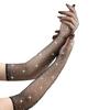 European and American Style Rhinestone Vintage Mesh Gloves Clothing Accessories Sexy Nightclub Fishnet Elastic Long Gloves