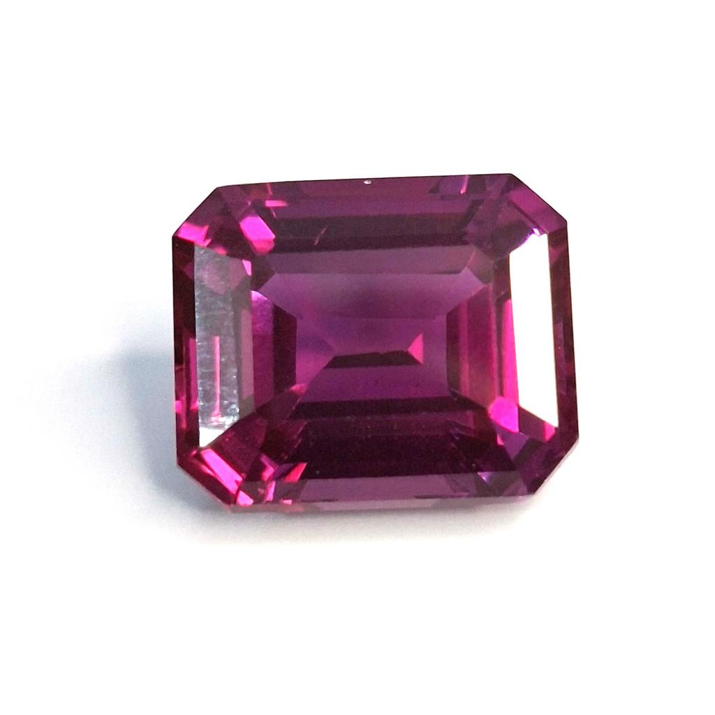 Rhodolite Garnet Natural 12-14 Ct Emerald Cut Fabulous Certified Loose Gemstone