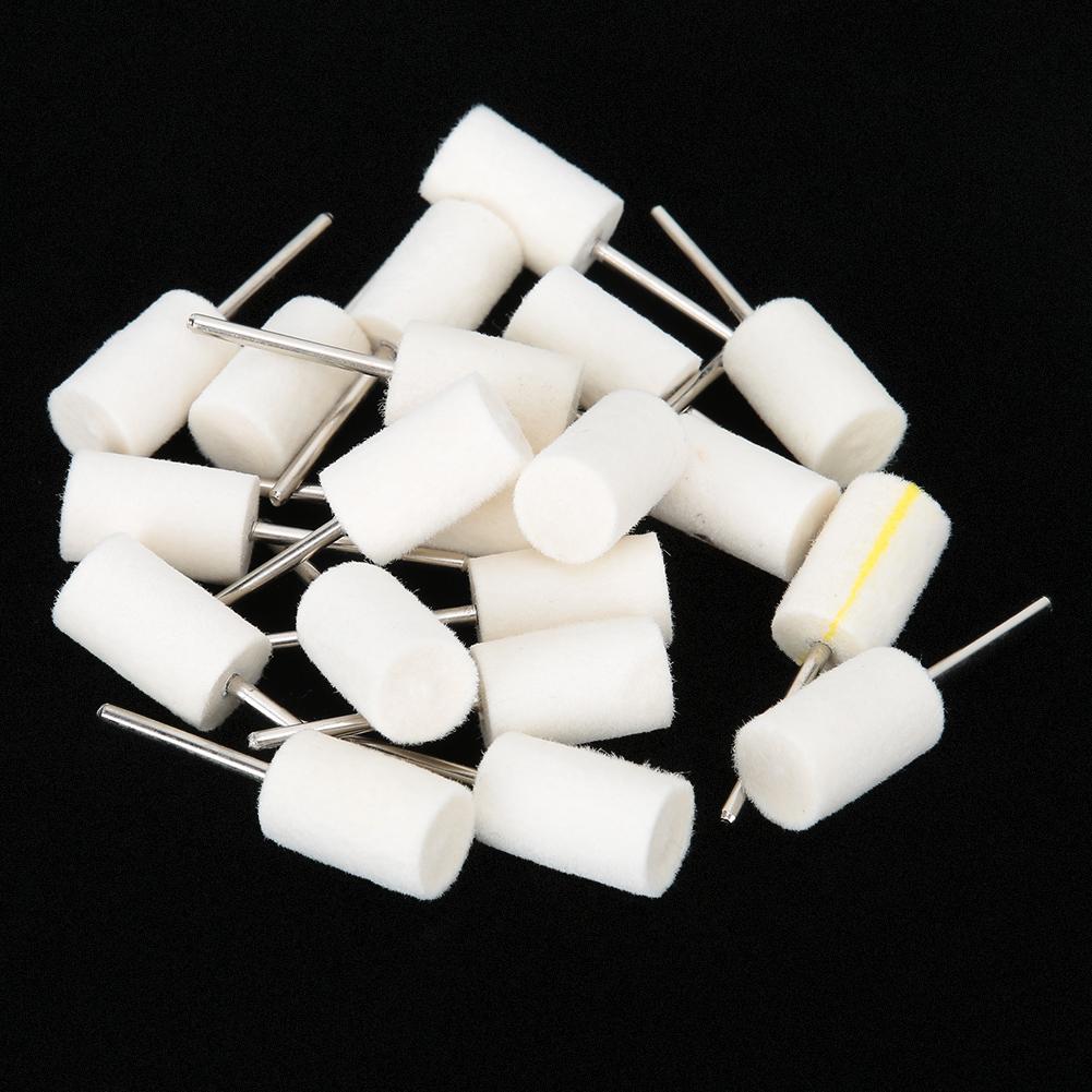 20pcs 2.35mm Shank Wool Polishing Buffing Wheel Grinding Head Jewelry Polishing Tool Accessory