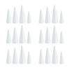24 Pieces Craft Foam Cones 4 Sizes Handmade Decors White Polystyrene Cones for Festival Holiday Wedding Celebration Crafting
