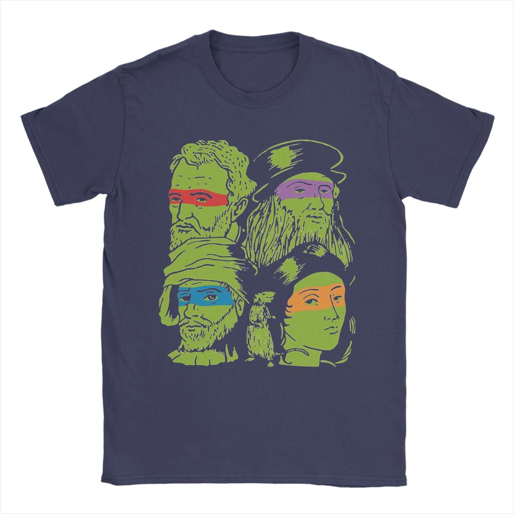 T-shirt Science Turtles da Uomo Ninja Mutanti Rinascimento Tempo Libero 100% Cotone Magliette Girocollo Manica Corta T-shirt Abbigliamento Regalo