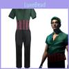 Kostým Zoro cosplay z One Piece v reálném životě Zelené a béžové sady