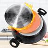 Granite Frying Pan Deep with Lid Large 28 Cm