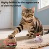 Plush Food Cat Toy Stuffed Dessert Shaped Kitten Toy Realistic Burger Hotdog Sandwich Cake Pet Chew Toy for Indoor Cats