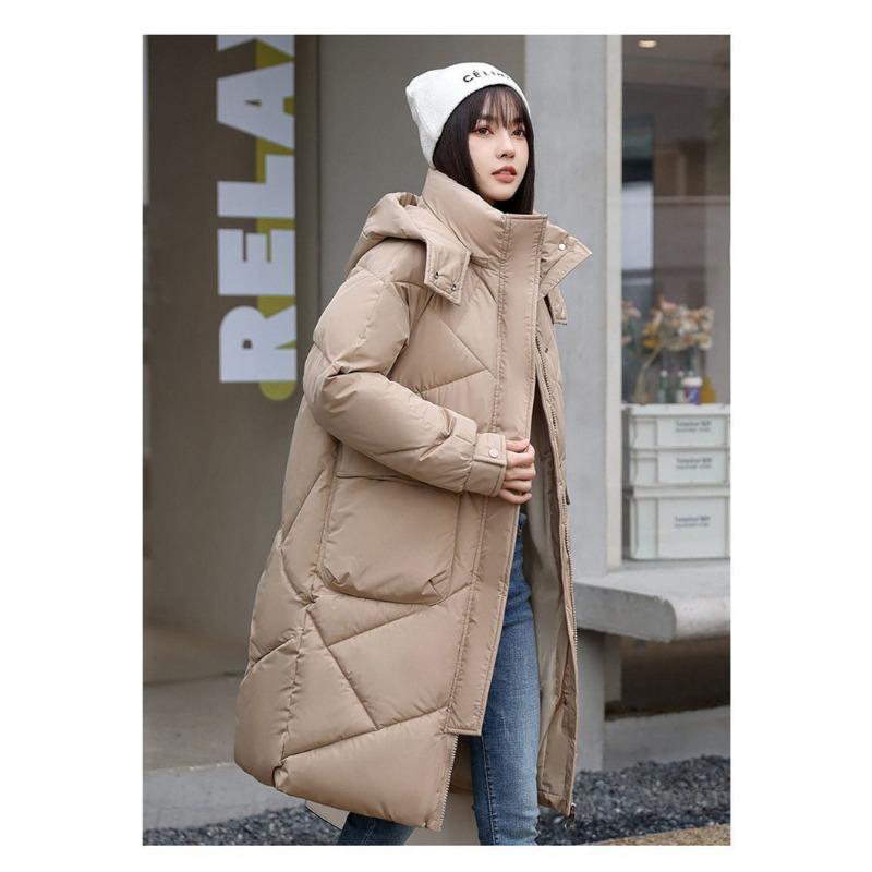 Thickened Down Cotton Jacket  Long Coats Winter New Style Women's Cotton Jacket Korean Version Loose Cotton Jacket