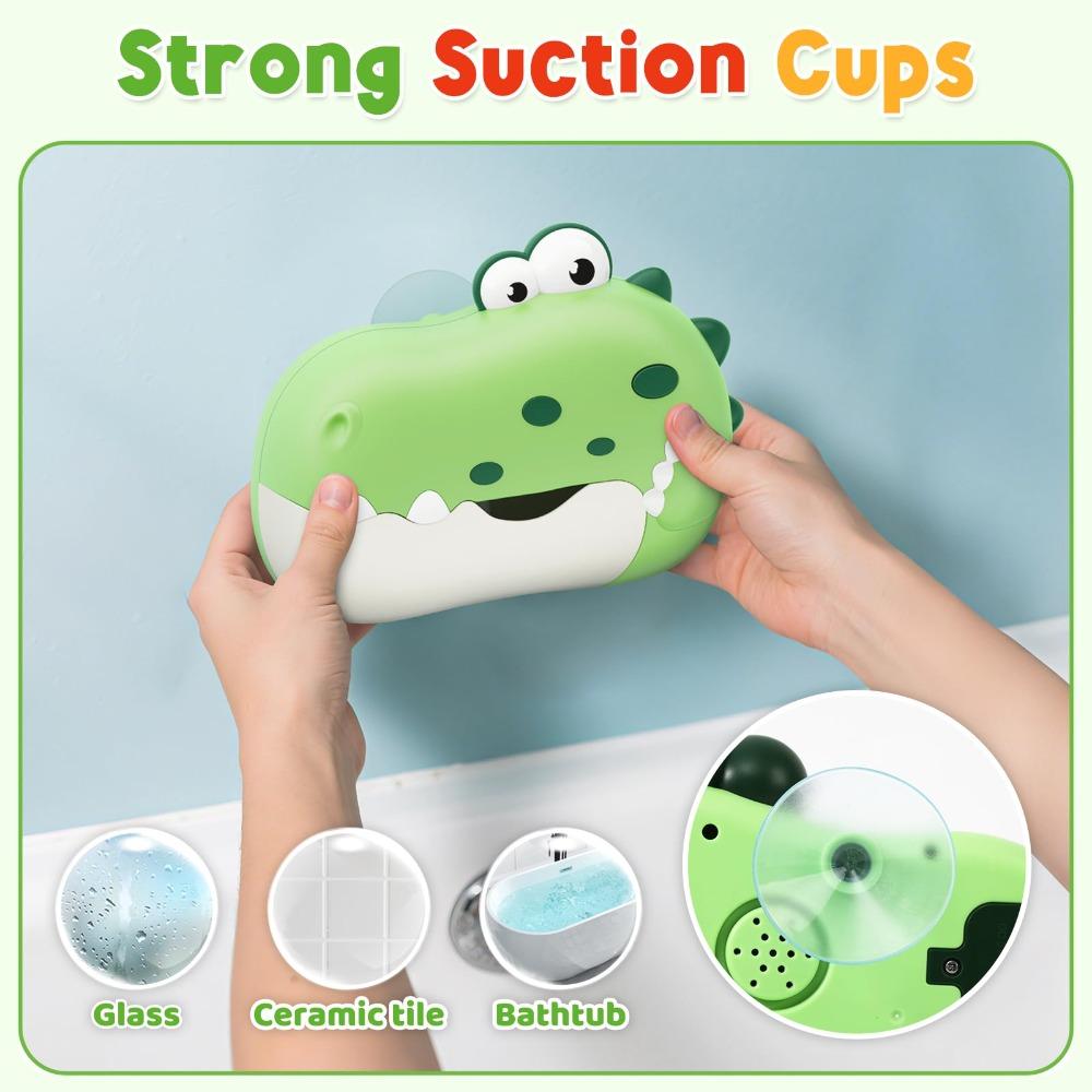 Grünes Babybadewannen-Blasenspielzeug mit Musik Babybadewasser-Spielzeug für Kinder im Alter von 1-3 Jahren