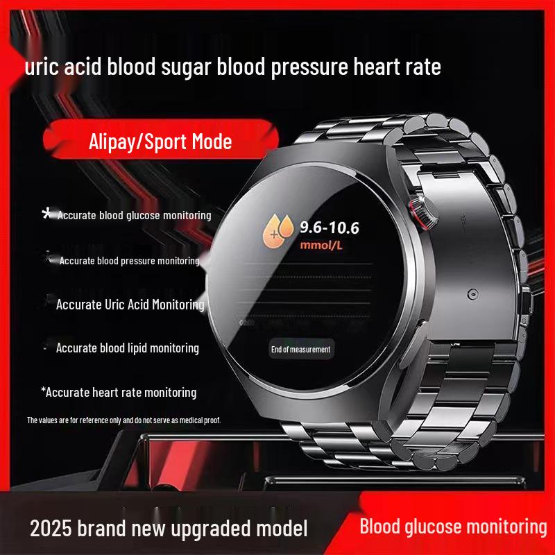 2025 Best-Selling Black Tech Multifunctional Waterproof Sports Watch with True Heart Rate Monitoring