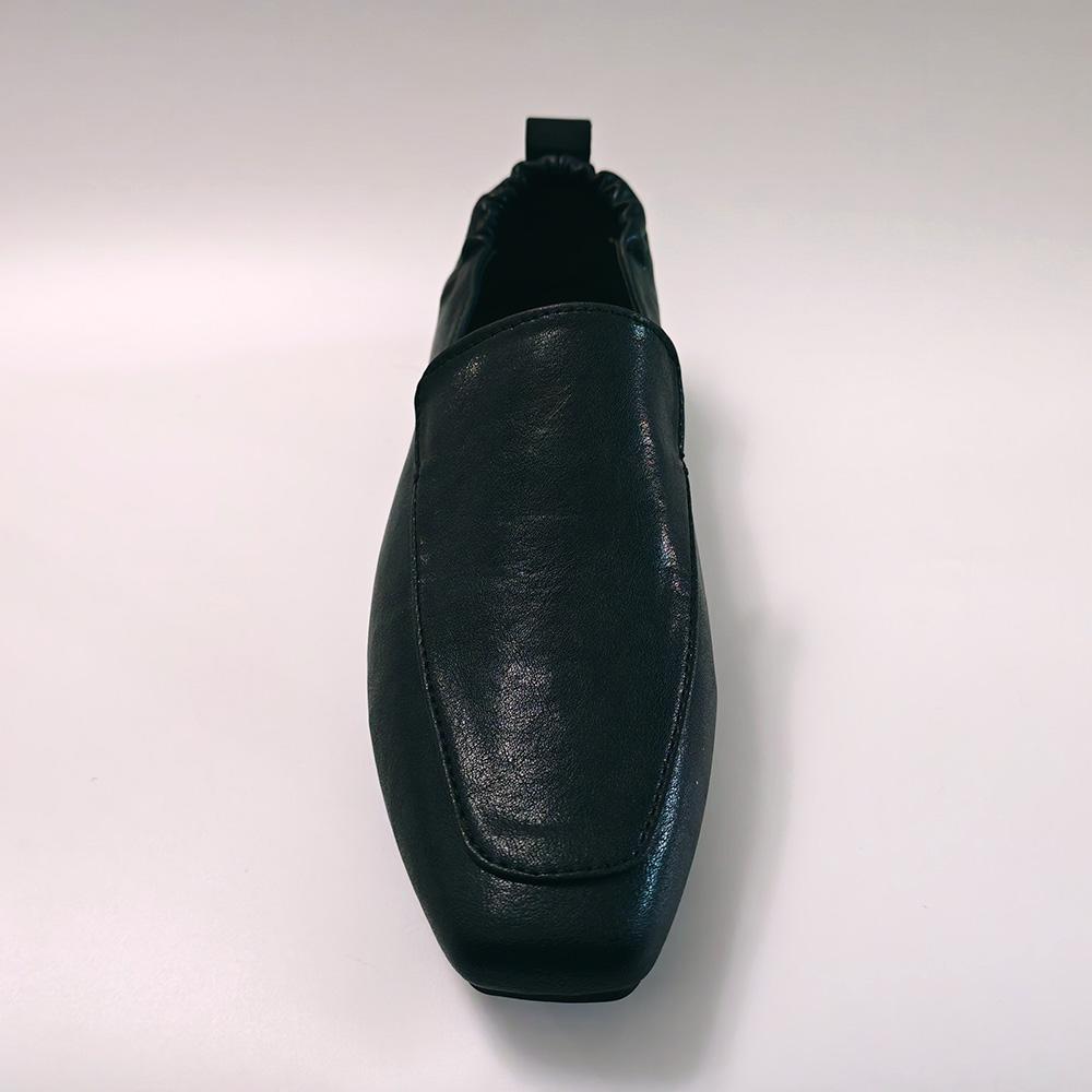 Mocassini da Donna in Morbida Vera Pelle Slip-On Piatte Pelle di Mucca Comode Scarpe da Lavoro per Ufficio Stile Business Scarpe Casual Nere
