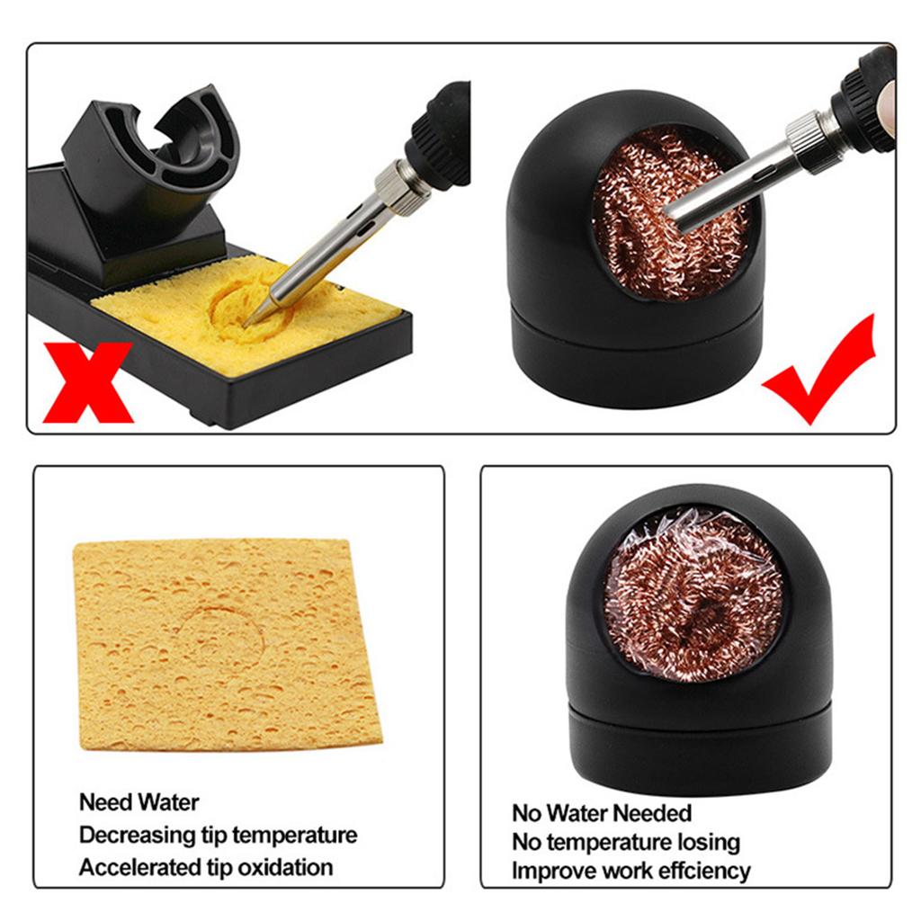 Soldering Tip Cleaner Portable Welding Dross Cleaner Coiled Brass Tip Cleaning