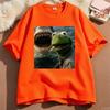 Dark Humor Frog Shark Graphic Funny Meme Tshirt Unisex Clothing Fashion Tshirts Cotton Casual Short Sleeve T Shirts Streetwear