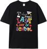 Last Day of School Teacher Shirt: Women Last Day of School Shirts Happy Graduation T Shirt Black