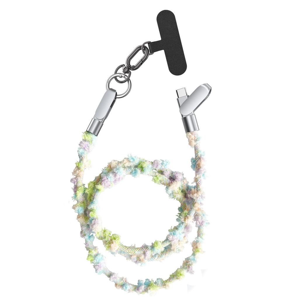 60W PD Fast-Charging Crossbody/Wrist Lanyard Cable - Anti-Drop, Great for Photos