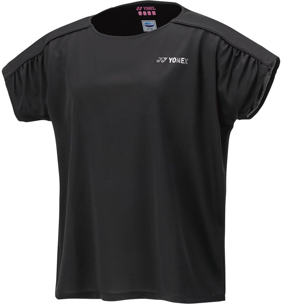 

Сухая черная [Yonex] женская футболка с коротким рукавом, (007)