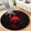 1PC Bloody Skull Office Round Rug, Non slip, Soft and Durable Office Rug for Interior Decoration, Perfect for Office