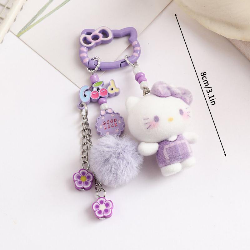 Sanrio Hello Kitty Keychains Cartoon Keyring Hanging Pendant for Backpack Charms on The Phone Bag Ornament Party Gift