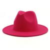 Women'S Black Elegant Wide Brim Fedora Flat Panama Hat Cap Wide Brim Autumn Hat Elegant Imitation Wool Camel Winter Caps