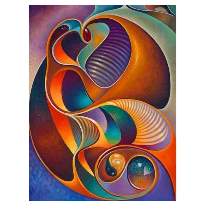 5D Diy Diamond Painting Abstract Flower Landscape Kit Full Drill Round Embroidery Mosaic Art Picture Of Rhinestones Home Decor