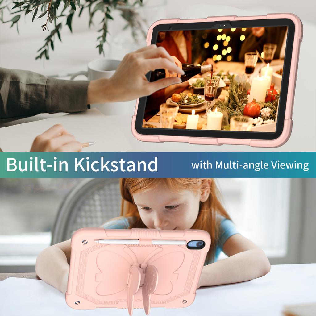 Butterfly Case For iPad 10.2 7 8th 9th Gen Kids Butterfly Cover For iPad Pro 10.5 11 Air 2 3 4 10.9 Mini 6 9.7 Case
