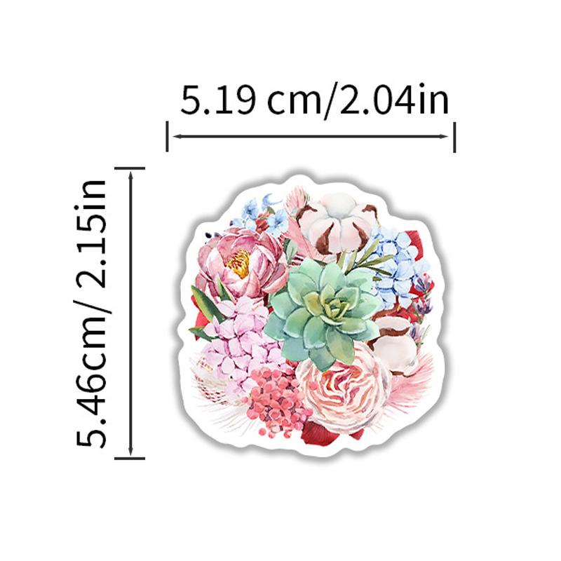 50PCS Aesthetic Easter Stickers Cute Vintage Animals Sticker Watercolor Flower Decals for Scrapbooking, Journaling, Laptops