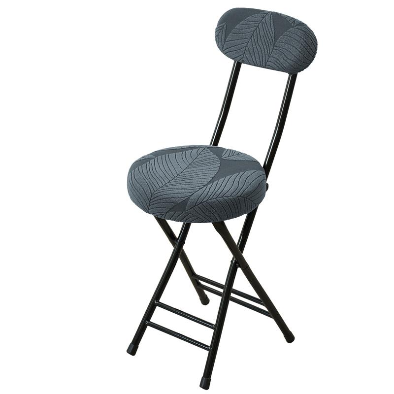 1/2 sets Opvouwbare Ronde Krukhoes Eetkamerstoelhoes voor Kantoor Huishouden Rugleuning Stoelhoezen Effen Kleur Slipcover