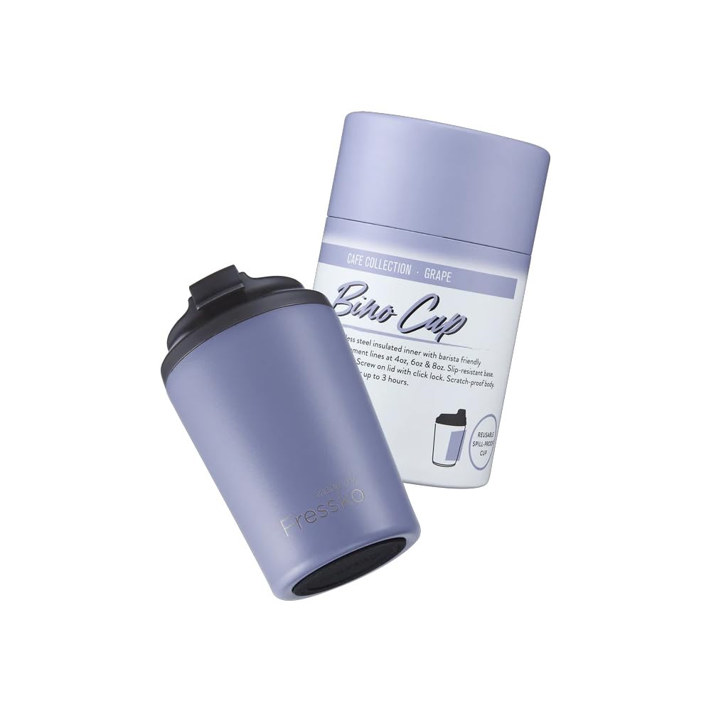 

Сделано Fressko Bino Тамблер для сохранения кофе вкусным надолго, герметичный, / (виноград)